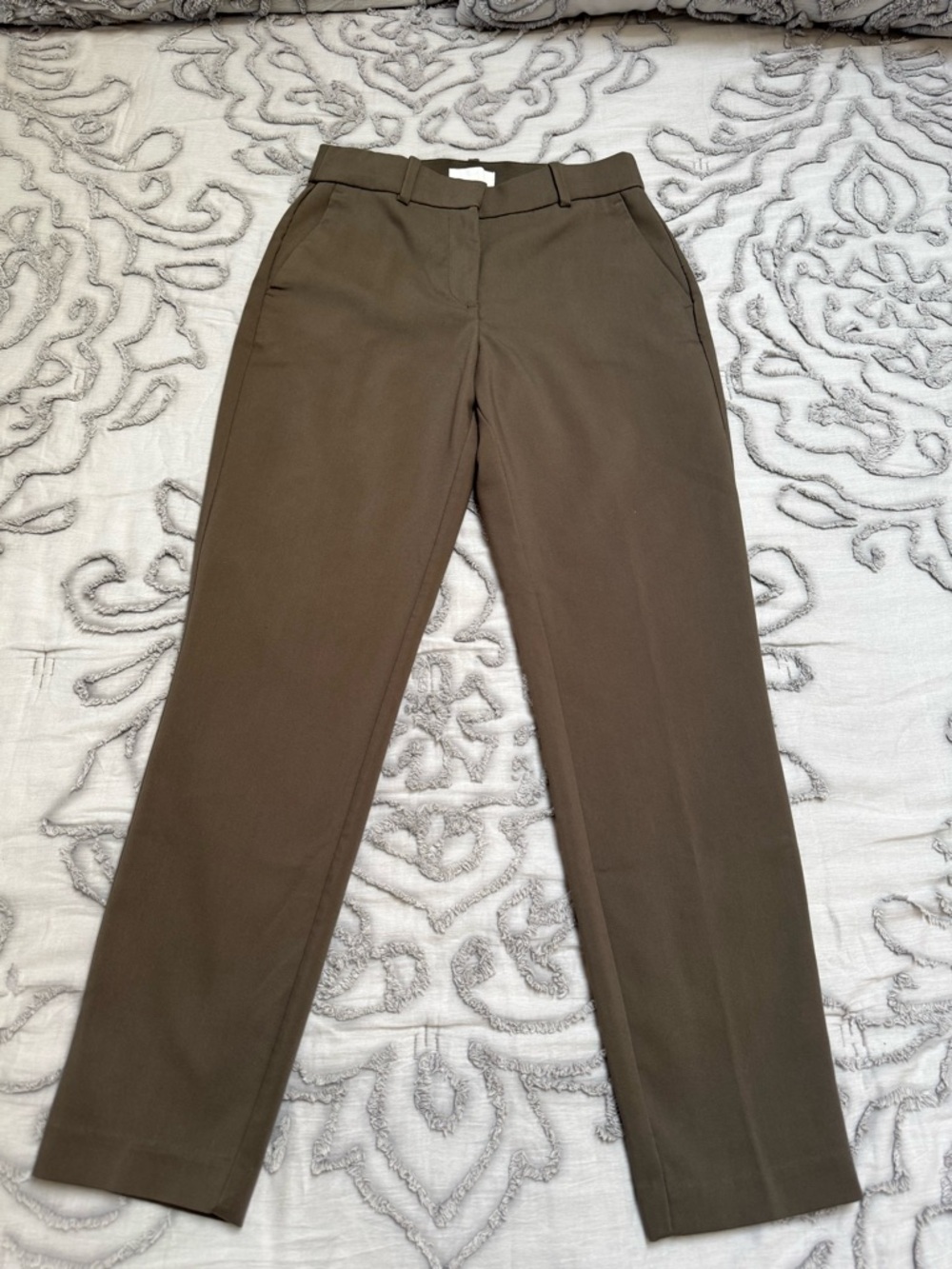 Dark Khaki Green Tailored Women's Slack